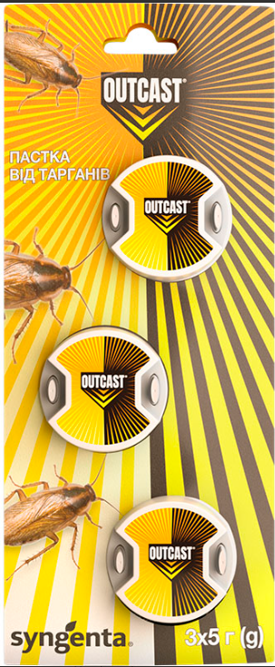 Пастка от тараканов Outcast 3х5(15гр)