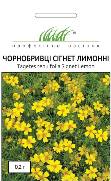 Насіння квітів Чорнобривці дрібноквіткові Сигнет лимонні 0