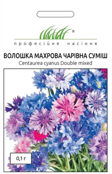 Насіння квітів Волошка махрова Чарівна суміш 0
