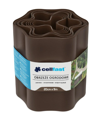 Газонний бордюр коричневий 20*9 Cellfast